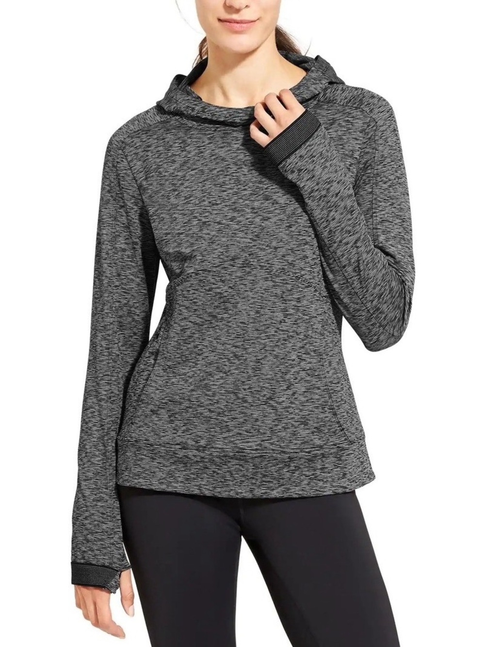 Athleta Striated Stowe Hoodie | Charcoal Gray | Women’s XXS